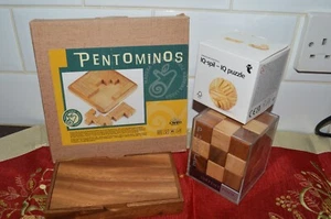 Würfel Schlange Holzpuzzle von Lagoon Games, Pentominos, Kugelpuzzle Restposten - Bild 1 von 6