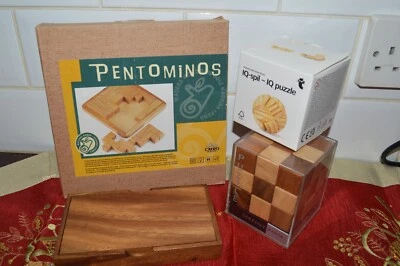 Cube Snake Wooden Puzzle By Lagoon Games, Pentominos, Sphere Puzzle  job lot - Image 1 of 4