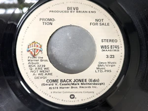 DEVO-COME BACK JONEE MONO & STEREO VERSIONS USA PROMO SINGLE N/M - Picture 1 of 7