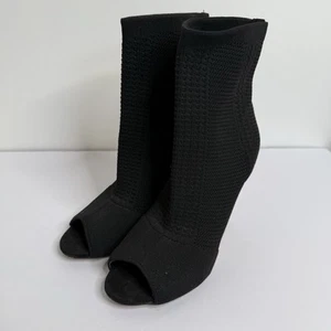 Nicole Miller Woman’s Black Open Toe High Heels Size 8 - Picture 1 of 15