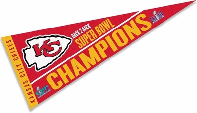 Banderín grande Chiefs Super Bowl 2024 Champions tamaño completo rojo  Foto 1 de 4
