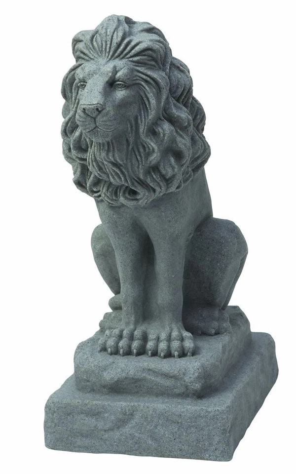 Guardian Lion Statue – Natural Granite Appearance – Made of Resin – Lightweig... - Image 1 of 4