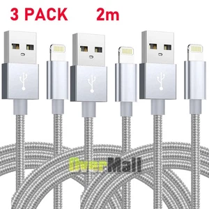 3-PACK USB Data Fast Charger Cable Cord For Apple iPhone 5 6 7 8 X 11 12 13 MAX - Picture 1 of 7