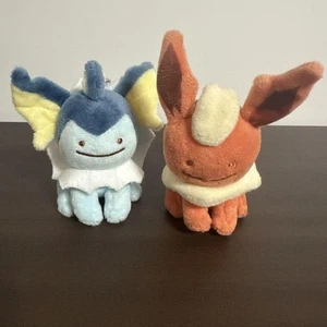 Pokemon Ditto Transform Plush Original Mascot Ball chain Vaporeon Eevee set of 2 - Picture 1 of 7