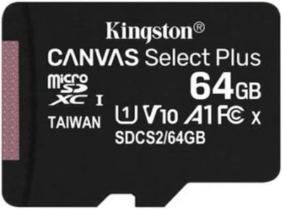 Tarjeta microSDXC Kingston 64 GB Canvas Select Plus | Hasta 100 MB/s microSD  Foto 1 de 3