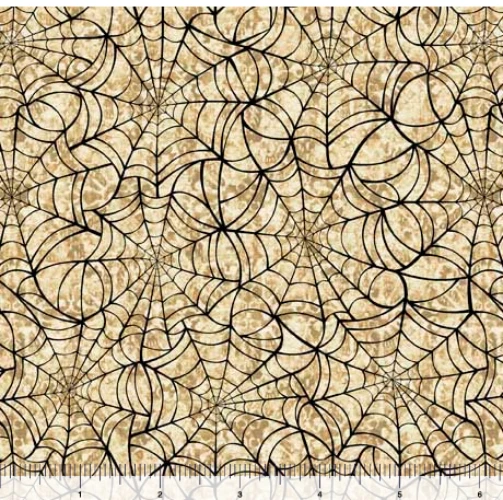 Spiderwebs 108" fabric by Quilting Treasures, 30206-A, Creepsville, wide fabric - Image 1 of 1