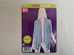 Simplicity Schnittmuster - Misses' Knit Cardi-Wrap (XXS-XL) #A1047 - ungeschnitten - Bild 1 von 7