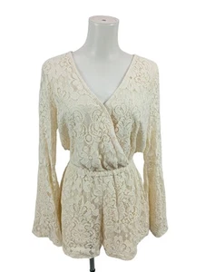 H&M Kurzer Jumpsuit Mujeres Pantalón Talla EU 40 blanco puro look casual - Imagen 1 de 5