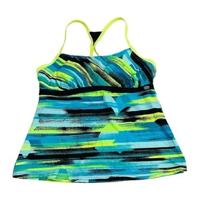 ZeroXposur Bauern Tankini Gr. L gelb grün bunt wattiert sportlich Schwimmen Neu ohne Etikett - Bild 1 von 9
