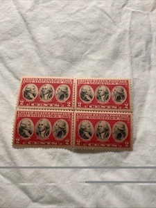 U.S.-(-1931-)-Sc.#703-YORKTOWN -lot of Block 4-Stamps/CENTER LINE MNH-#11 - Picture 1 of 4