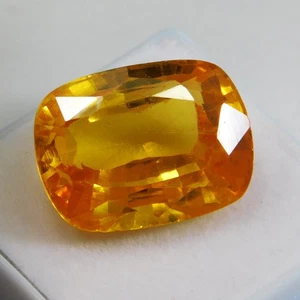 Pietra Preziosa Sciolta Naturale 28,80 Ct Mogok Giallo Painite Taglio Cuscino Certificata - Foto 1 di 11