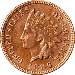 1886 Type 1 Indian Cent - Picture 1 of 2