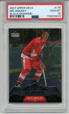 2007 UPPER DECK BLACK DIAMOND #175 GORDIE HOWE CARD RED WINGS PSA 10 LOW POP - Image 1 of 2