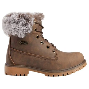 Lugz Rucker Hi Faux Fur Lace Up Womens Brown Casual Boots WRUCKHFUD-2185 - Picture 1 of 5