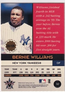 BERNIE WILLIAMS /135 PACIFIC VANGUARD PREMIERE DATE PARALLEL YANKEES #32 2000 00 - Bild 1 von 1