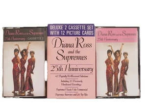 Diana Ross and The SUPREMES  25th ANNIVERSARY 2Cassettes/ case/ photo cards - Picture 1 of 7