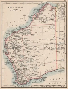 WEST AUSTRALIA. Goldfields Explorers route Giles Forrest Warburton Roe 1895 map - Picture 1 of 1