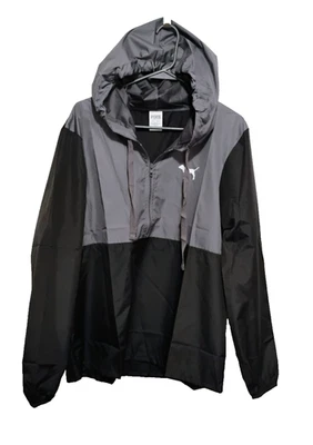 NUEVO Victorias Secret ROSA Mujer M Chaqueta Cortavientos Gris Negro 1/2 Cremallera Pullover Foto 1 de 4