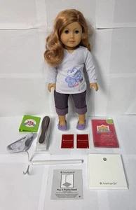 My American Girl Doll Light Skin Curly Red Hair Blue Eyes w/Box & More - Picture 1 of 23