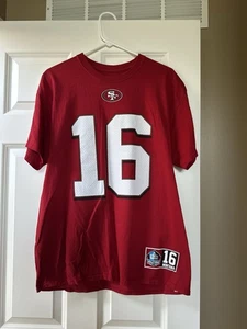 San Francisco 49ers Joe Montana Majestic Red Hall Of Fame T-Shirt Size Large VTG - Picture 1 of 4