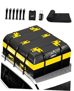 21 Cubic Feet Rooftop Cargo Carrier Bag, Waterproof Zip Soft Roof Top Cargo - Picture 1 of 8