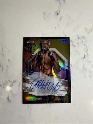 2024 Topps Finest UFC Jalin Turner AUTO Signed “TARANTULA” SSP /50 GOLD SSP - Image 1 of 4