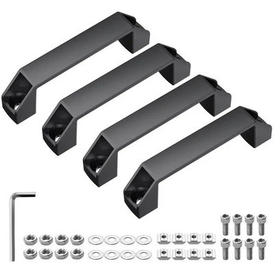 JiGiU 2-Pack Aluminum Handle Aluminium Alloy Rectangular Industrial Pull Hand... - Image 1 of 4