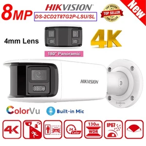 NEW Hikvision ColorVu+Panoramic 180° 8MP ColorVu IP Camera DS-2CD2T87G2P-LSU/SL - Picture 1 of 18