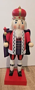 14'' King Nutcracker Soldier Wooden Christmas Ornament Vintage Décor wood - Picture 1 of 4