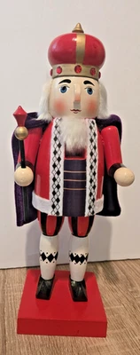 14'' King Nutcracker Soldier Wooden Christmas Ornament Vintage Décor wood - Image 1 of 4