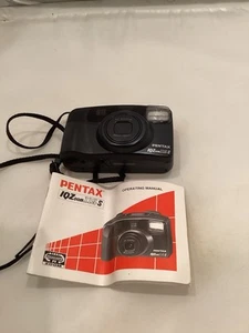 Pentax IQZoom 115S 35mm Film Point and Shoot Camera Black Tested - Picture 1 of 9