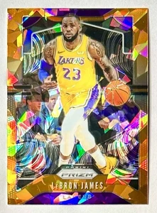 Prizm LeBron James 2019-20 naranja hielo agrietado Prizm refractor SP #129 Lakers NBA - Imagen 1 de 12