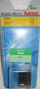 BATERÍA para NOKIA 6111 y 7370 - 450 mAH Móvil Batería HAMA 89500 Battery Pack NUEVO - Imagen 1 de 1