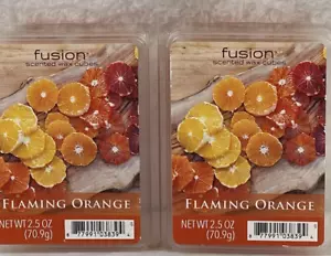 Fusion Wax Melts "Flaming Orange" Highly Scented 2 Packs of 2.5 oz Each - Picture 1 of 2