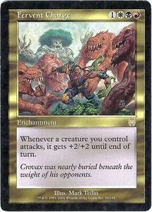 (2X) Fervent Charge Apocalypse Rare – MTG Magic the Gathering Card - Picture 1 of 4