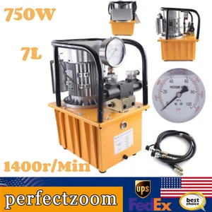 Pompa Idraulica Elettrica 750W Doppio Azione Power Pack 10000 PSI Capacità 7L - Foto 1 di 12