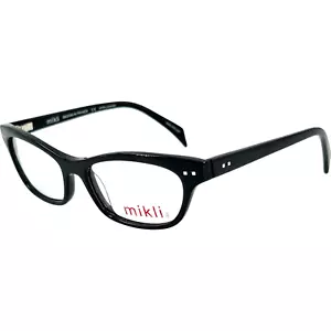 Mikli by Alain Mikli ML1027 Womens Plastic Eyeglass Frame 0001 Black 52-17 - Picture 1 of 5