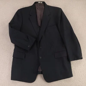 VTG Hopsack Jacket XL Polyester Blazer Sport Coat 1/4 Lined Made in USA 46R - Picture 1 of 15