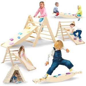 6 in 1 Toddler Climbing Toys Indoor - Safe Montessori Climbing Set with Folda... - Picture 1 of 8
