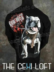 Herren Grafik T-Shirt schwarz RUDE DOG Pitbull Stachelkragen SLIM FIT - Bild 1 von 2