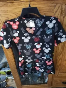 Disney Mickey Scrub Top XS - Picture 1 of 2