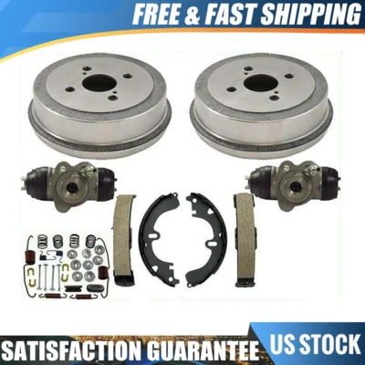 Rear Brake Drums Shoes Spring Kit Wheel Cylinder Fits Corolla 1994-2002 Non-ABS - Image 1 of 4