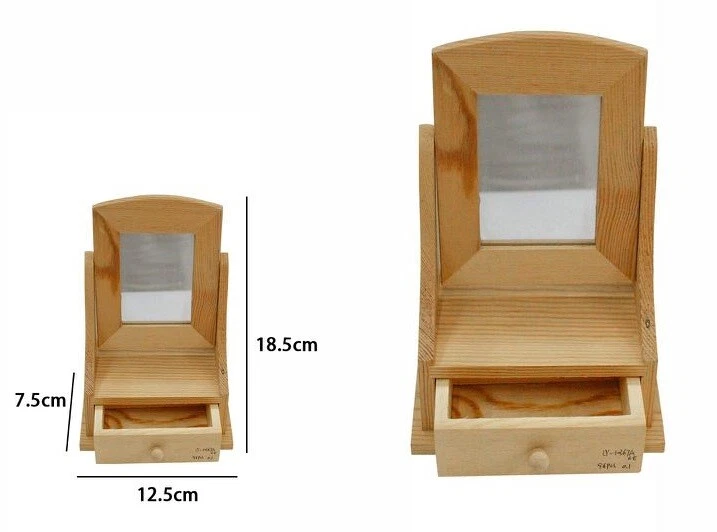 Portagioie Porta Gioie Gioielli Con Specchio Legno Naturale Cassetto 53435a dfh - Immagine 1 di 1