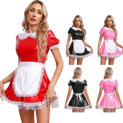 Womens Servant Dress Outfit French Maid Costume Nightclub Uniform Halloween - Image 1 of 4