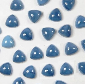 Trillion Cabochon Natural Blue Opal 6mm To 15mm Calibrated Loose Gemstone - Picture 1 of 6