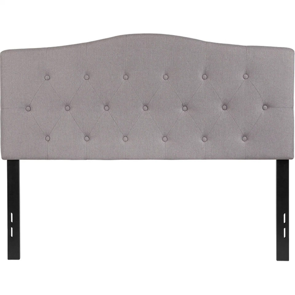 Flash Furniture Cambridge Full Fabric Panel Headboard in Light Gray