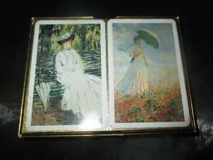Pack de dos PIATNIK Vintage PINTURAS MONETARIAS MUJERES Jugando Cartas - Años 80 Usado - Imagen 1 de 6