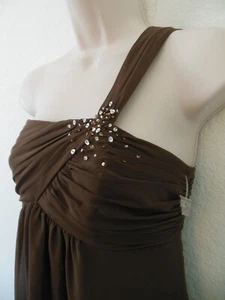 Elegantes schokoladenbraunes Chiffon-KLEID Marke ALFRED ANGELO GRÖSSE 8 neu mit Etikett - Bild 1 von 11