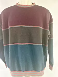 IZOD Club Herren Gr. L Large Rundhals Strick Pullover Mehrfarbig 100% Baumwolle - Bild 1 von 11