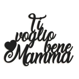 Scritta in Legno Ti Voglio bene Mamma - Picture 1 of 22